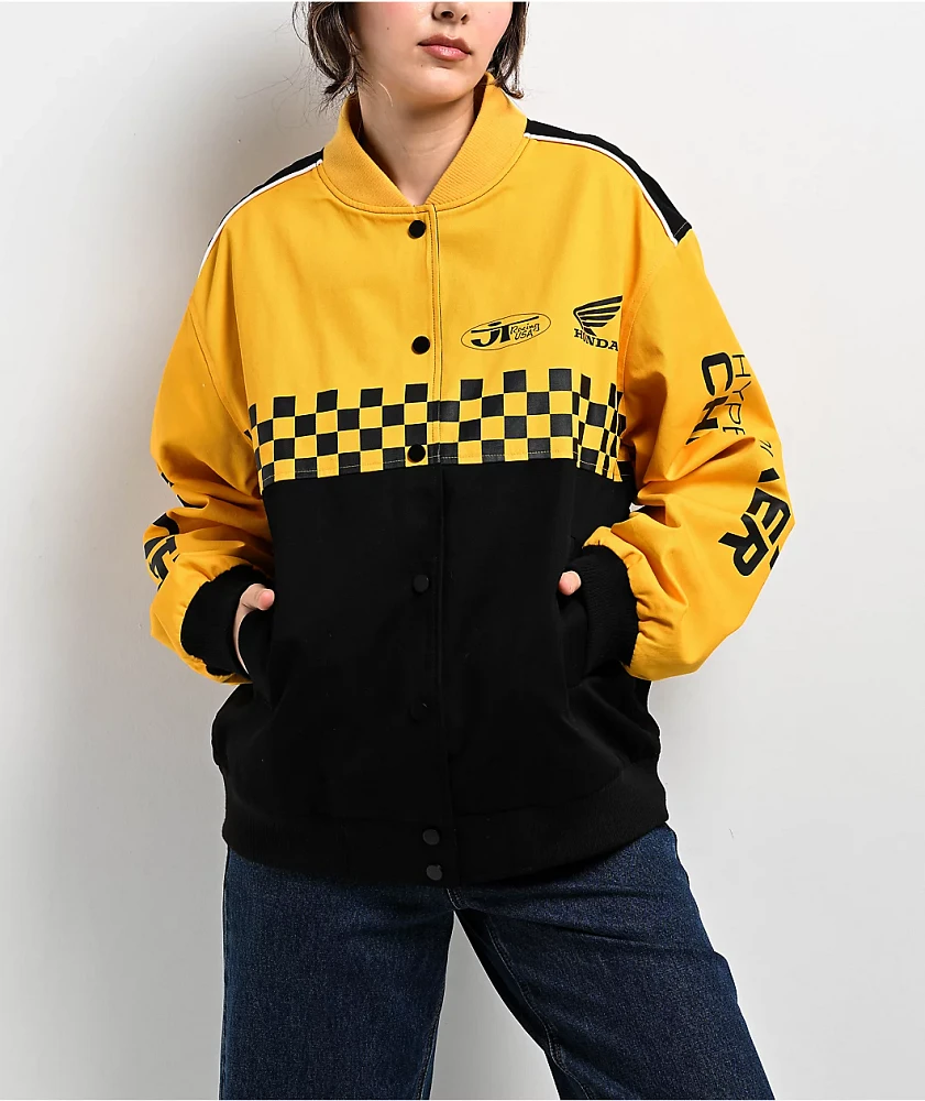 Yellow racing jacket cheap