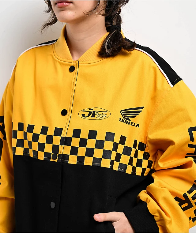 JT Racing x Honda Racing Yellow Jacket | MainPlace Mall JT Racing x Honda Racing Yellow Jacket | MainPlace Mall