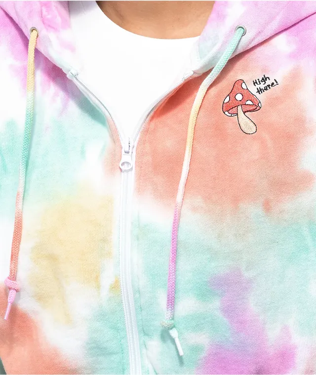 Pastel tie dye zip hoodie store