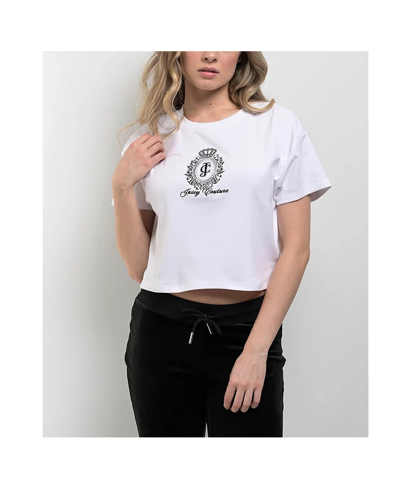 Juicy Couture Bleached White Crop T-Shirt at Foxvalley Mall in