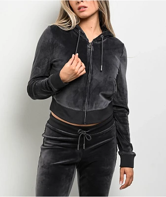 Aéropostale Juicy Couture Bling Velour Full-Zip Hoodie | MainPlace