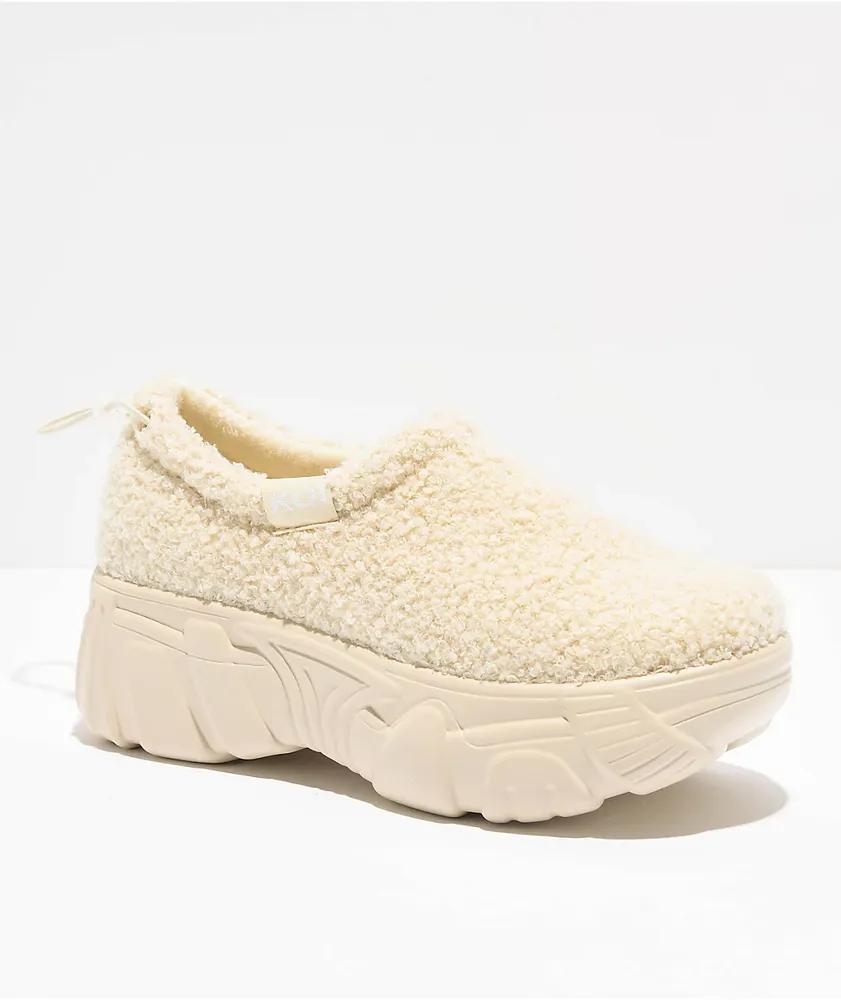 Cream platform shoes store