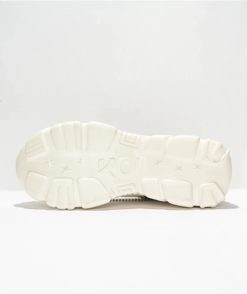 KOI Jinx Mystic Charm White Platform Shoes | St. Laurent