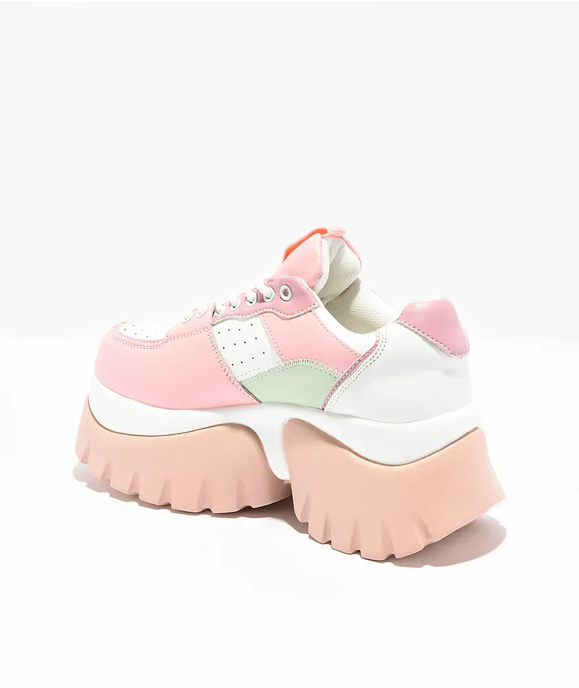 Pink deals platform shoes