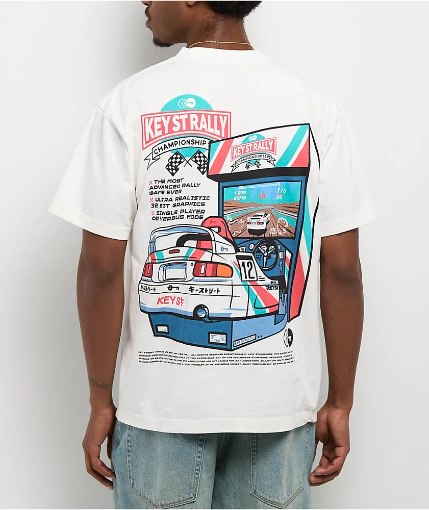 Key Street Arcade White T-Shirt | Arden Fair