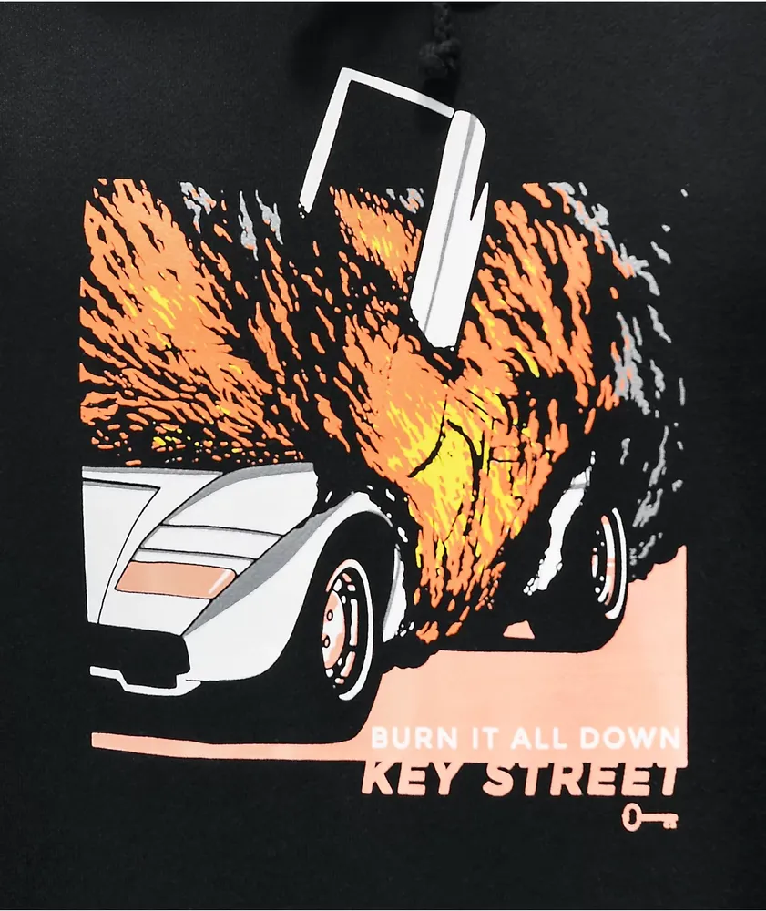 Key Street Burn It Down Black Hoodie | Mall of America®