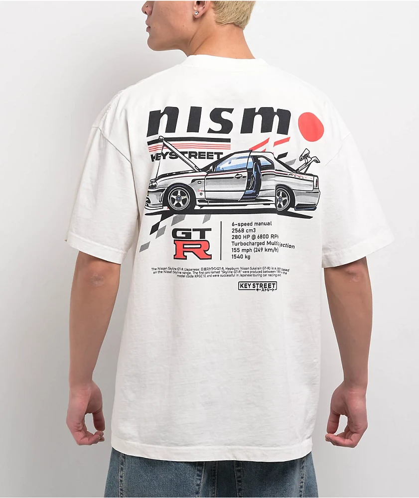 Key Street x NISMO GT-R White T-Shirt | Liberty Center