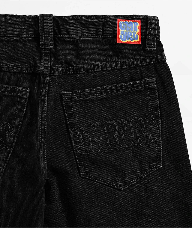 Empyre Black Jeans With Red Stitching Ultra Wide Zumiez Black