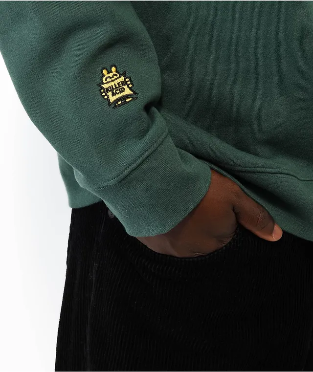 Killer Acid Freak Out Green Crewneck Sweatshirt | MainPlace Mall
