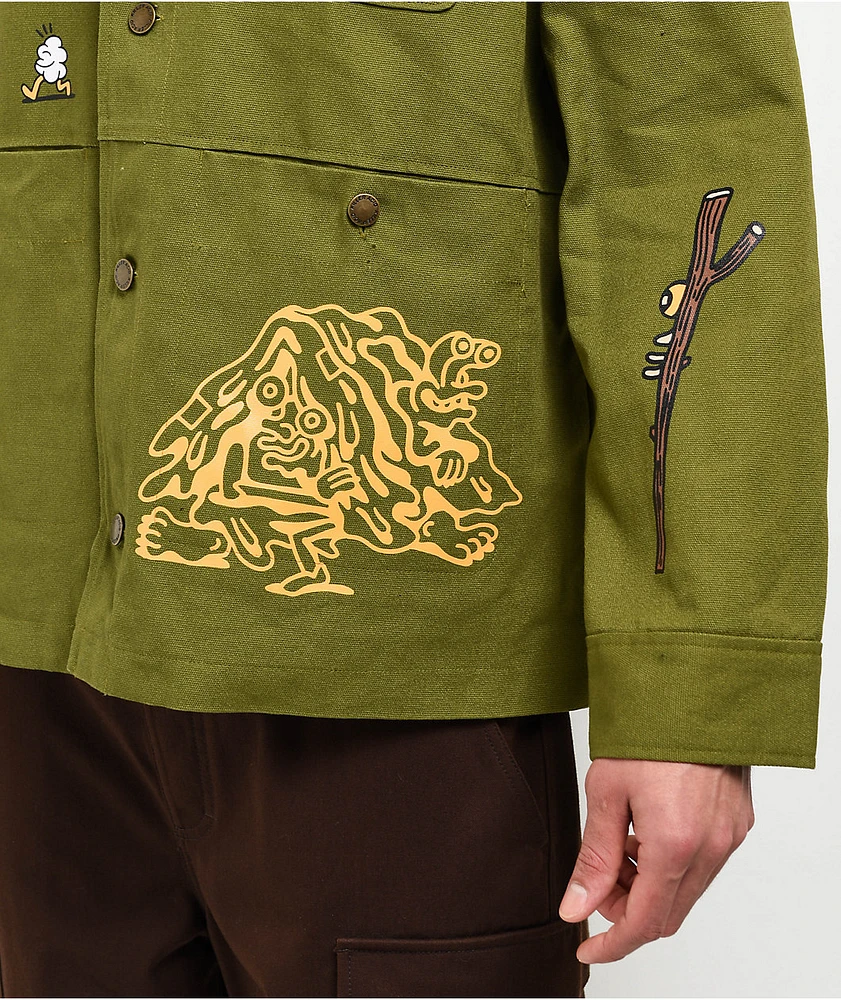 Killer Acid Freaks Of Nature Olive Chore Jacket | MainPlace Mall