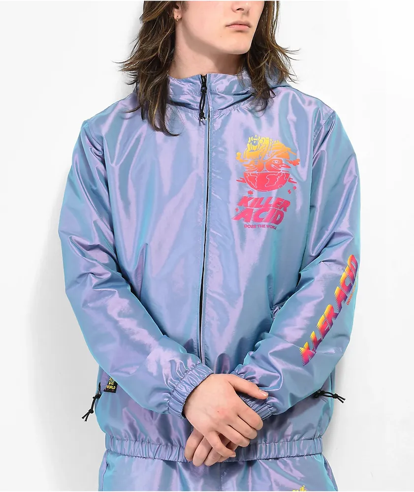 Hologram bomber jacket top