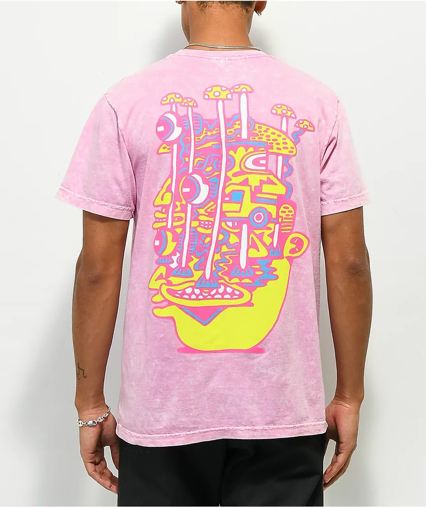 Acid wash sales pink shirt