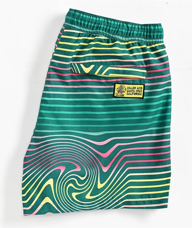 A.LAB Skippy Trippy Green Board Shorts at Foxvalley Mall in Aurora, IL