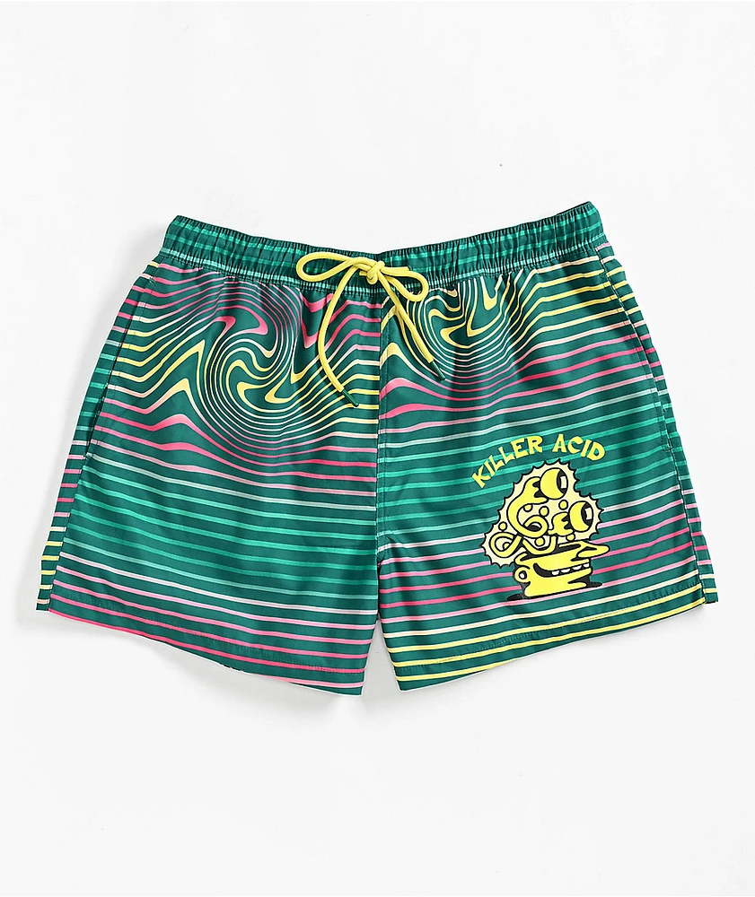 GREEN ROOM ショートボード Killer Acid Magic Green Board Shorts | MainPlace Mall