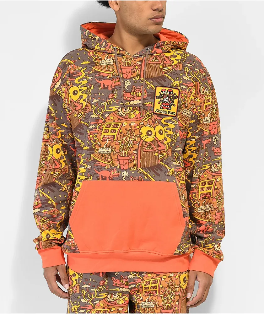Orange sales hoodie zumiez
