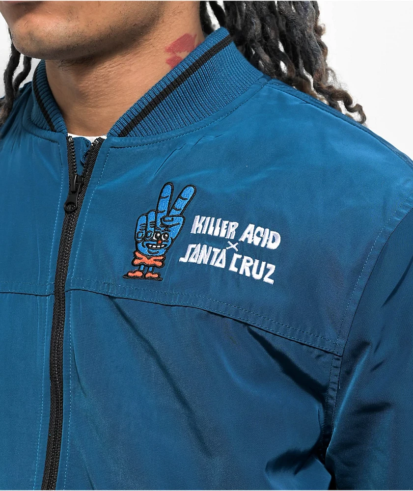 Santa Cruz Skate Killer Acid x Santa Cruz Navy Bomber Jacket
