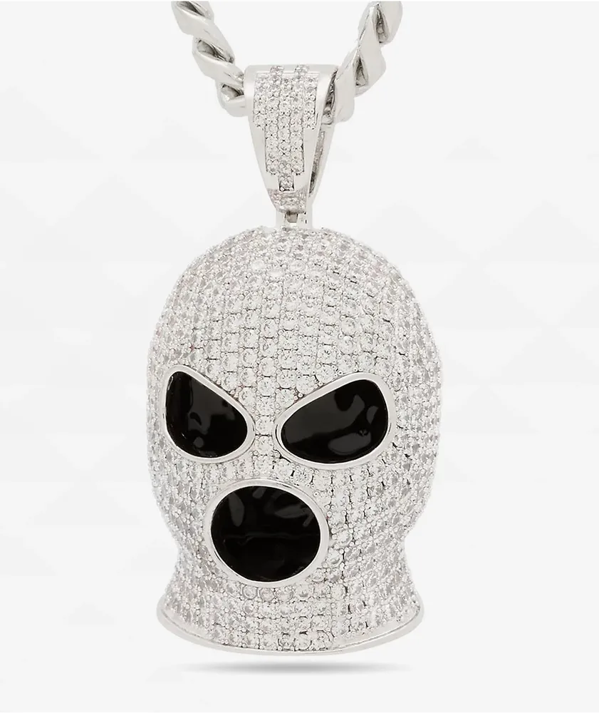 King Ice Ski Mask 20" Silver Necklace St. Vital Centre
