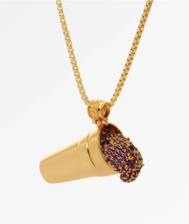 日本未入荷☆KING ICE☆The 14K Gold Trinus Necklace (Purple) King Ice X Snoop Dogg The Purple Drank Necklace | Mission Valley
