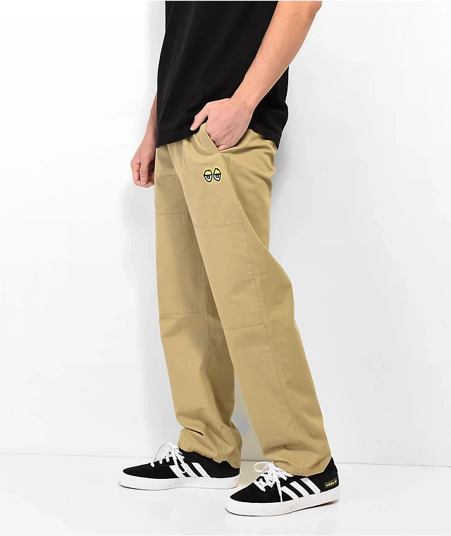Krooked Eyes Khaki Elastic Waist Pants | Liberty Center