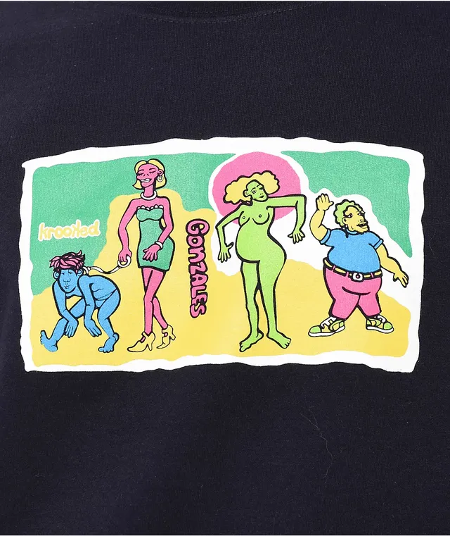 Krooked Family Affair Navy Crewneck Sweatshirt The Pen Centre