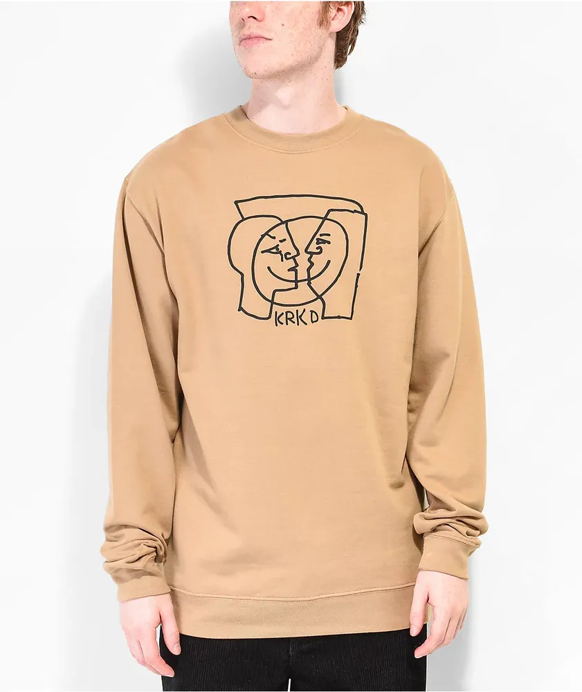 Tan crewneck sweatshirt top