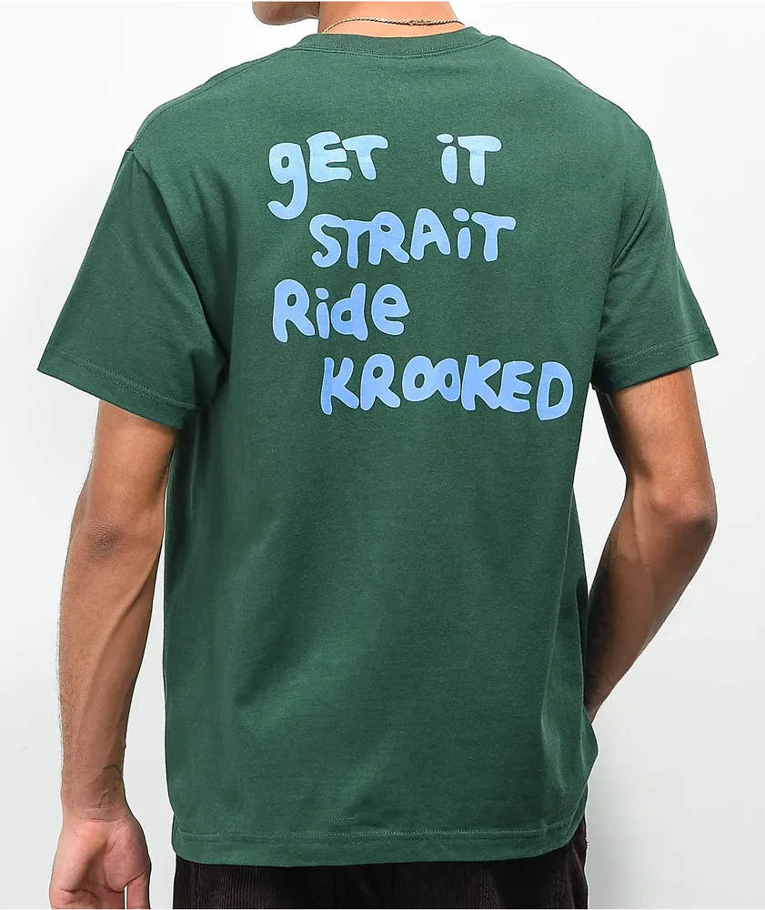 Krooked Strait Eyes Dark Green T Shirt Hamilton Place