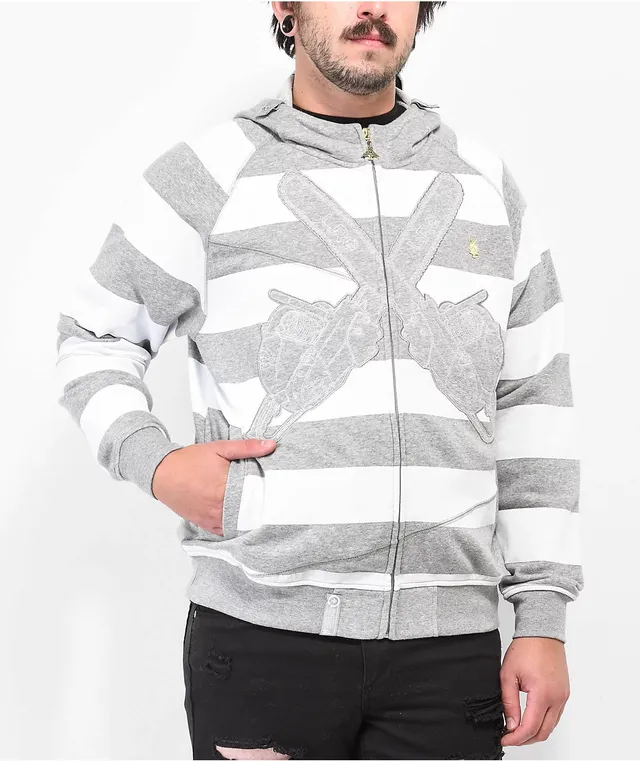 Ash grey zip hotsell up hoodie