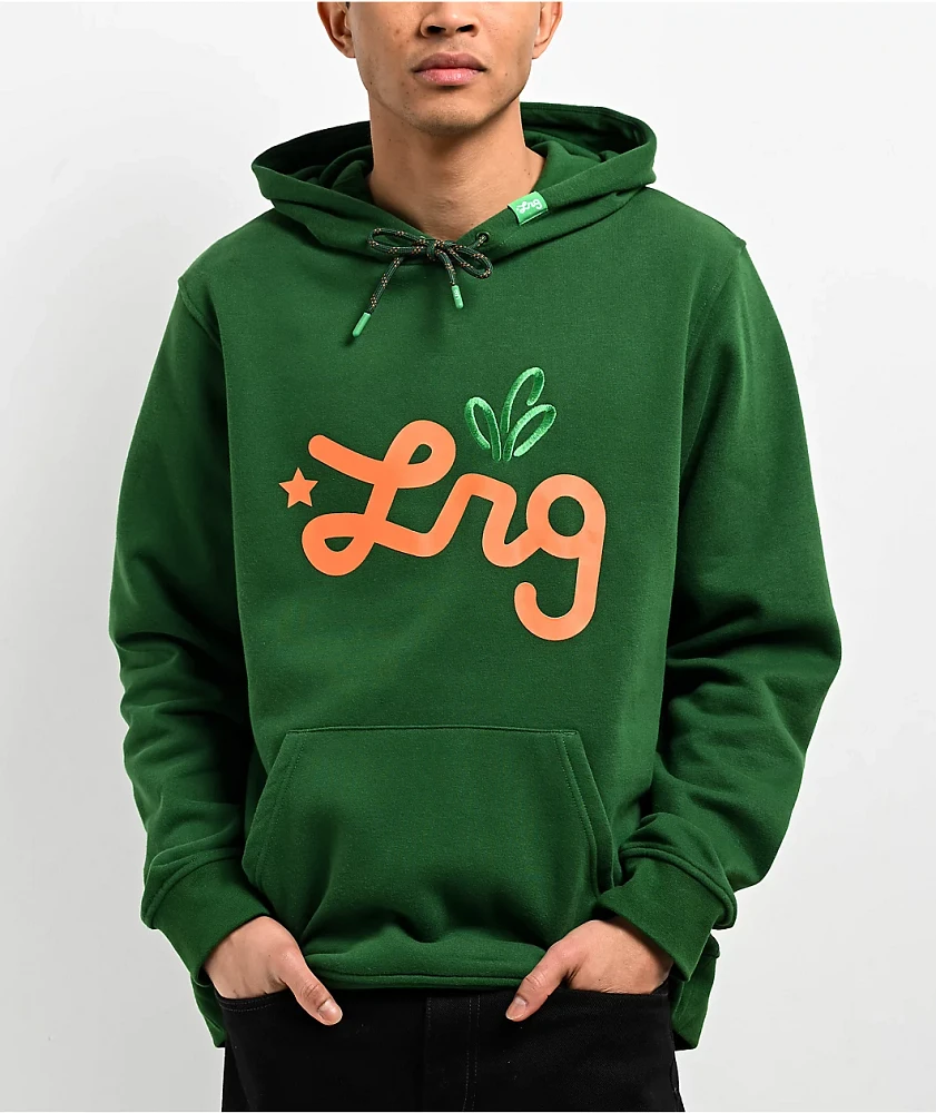 LRG x Carrots Lifted Script Hood Forest Green Hoodie | Arden Fair