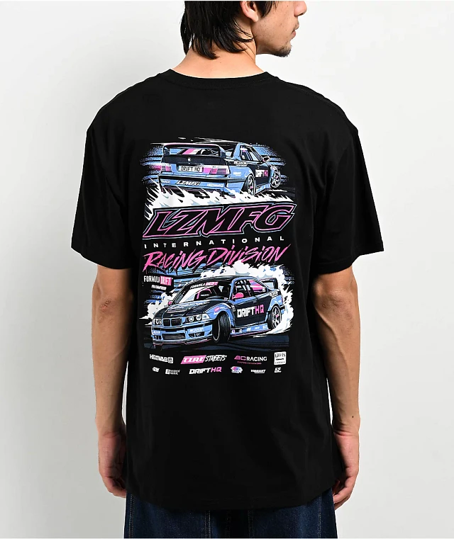 LZMFG Racing Division Black T-Shirt | Liberty Center