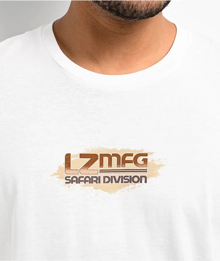LZMFG Safari Division Rally White T-Shirt | MainPlace Mall