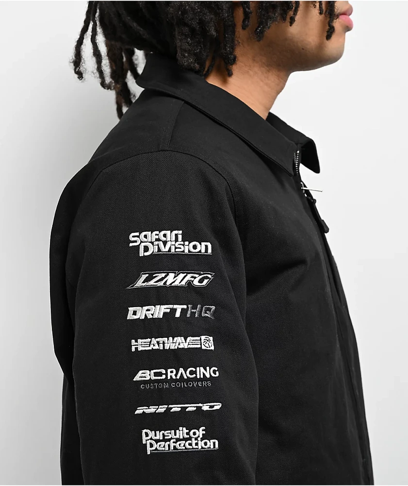 LZMFG Safari Division Service Black Zip Jacket at Hamilton Place