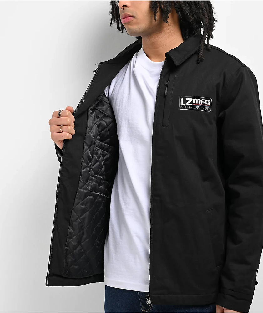 LZMFG Safari Division Service Black Zip Jacket | MainPlace Mall