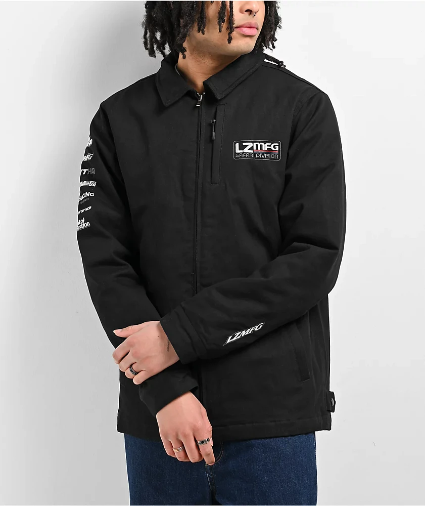 LZMFG Safari Division Service Black Zip Jacket | MainPlace Mall