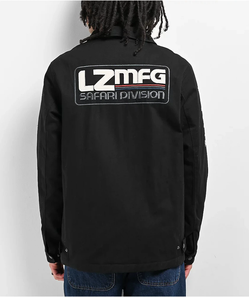 LZMFG Safari Division Service Black Zip Jacket | MainPlace Mall