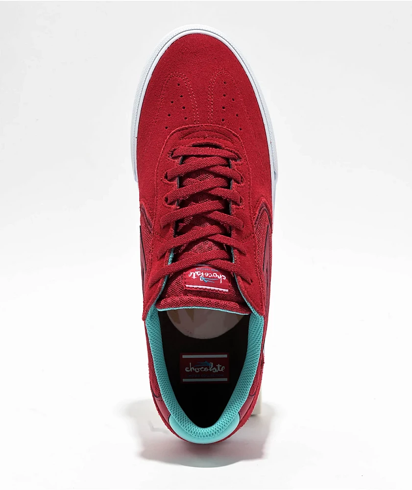 Lakai x Chocolate Atlantic Vulc Red Skate Shoes | MainPlace Mall