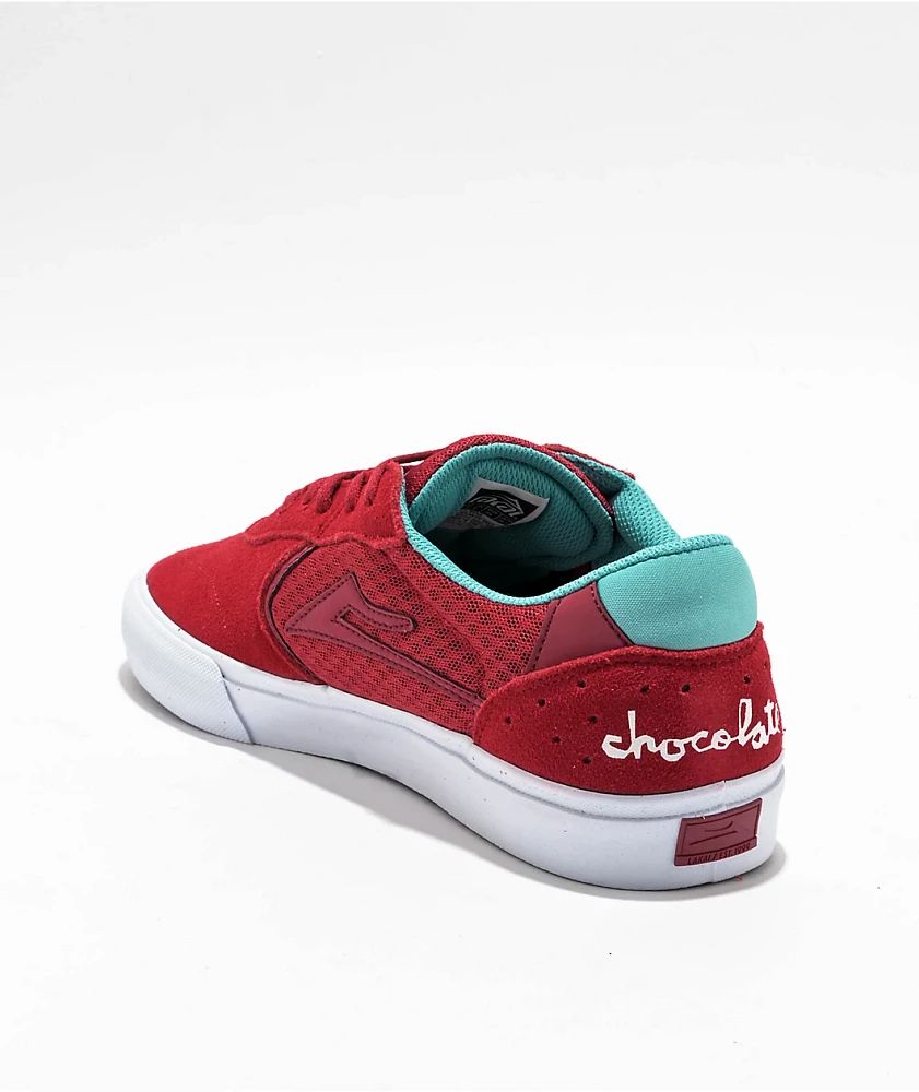 Lakai x Chocolate Atlantic Vulc Red Skate Shoes | Liberty Center