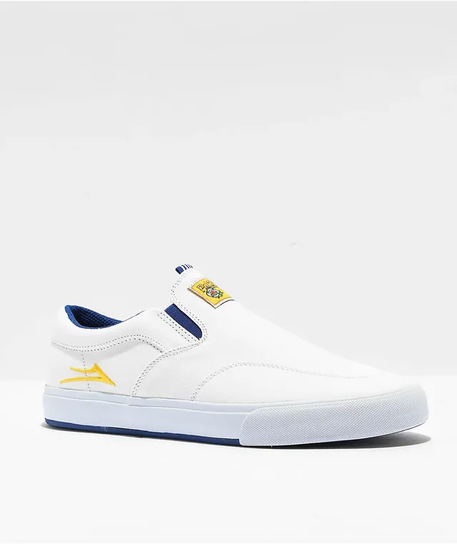 Lakai x Pacifico Owen VLK White Canvas Slip On Skate Shoes