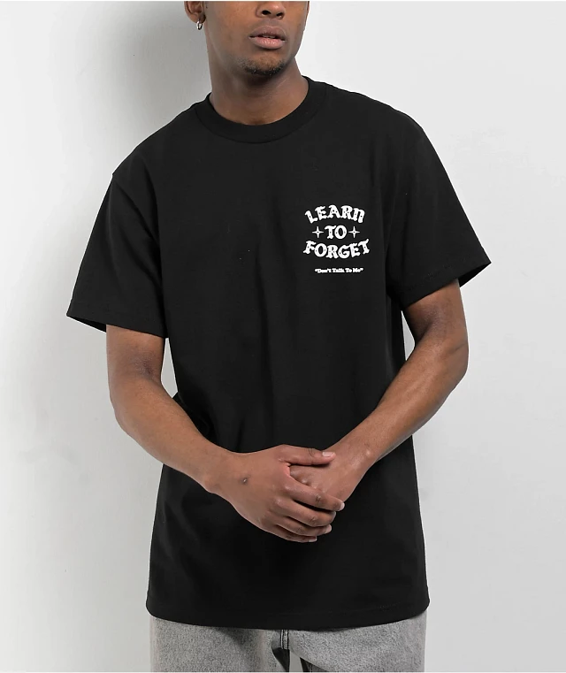 LTF Learn To Forget Airbrush Logo Black T-Shirt at
