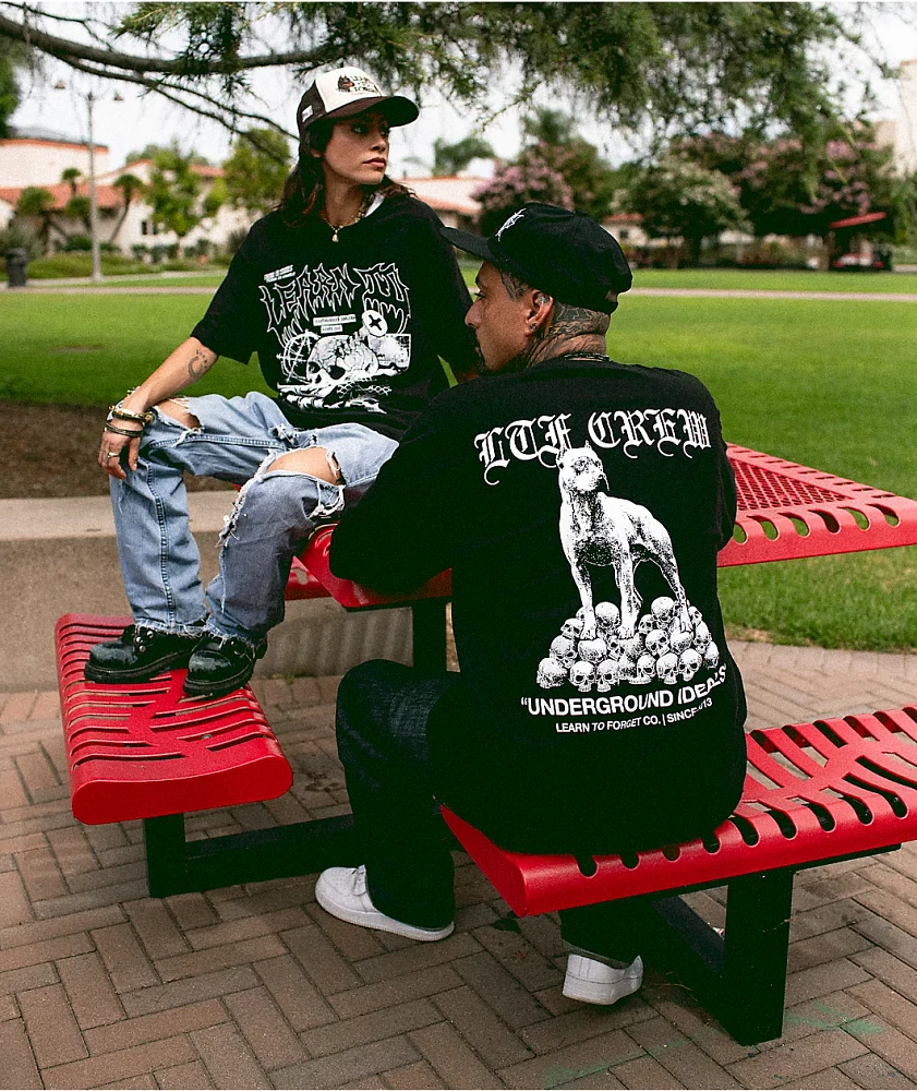 LTF Learn To Forget Top Dog Black Long Sleeve T-Shirt | MainPlace Mall