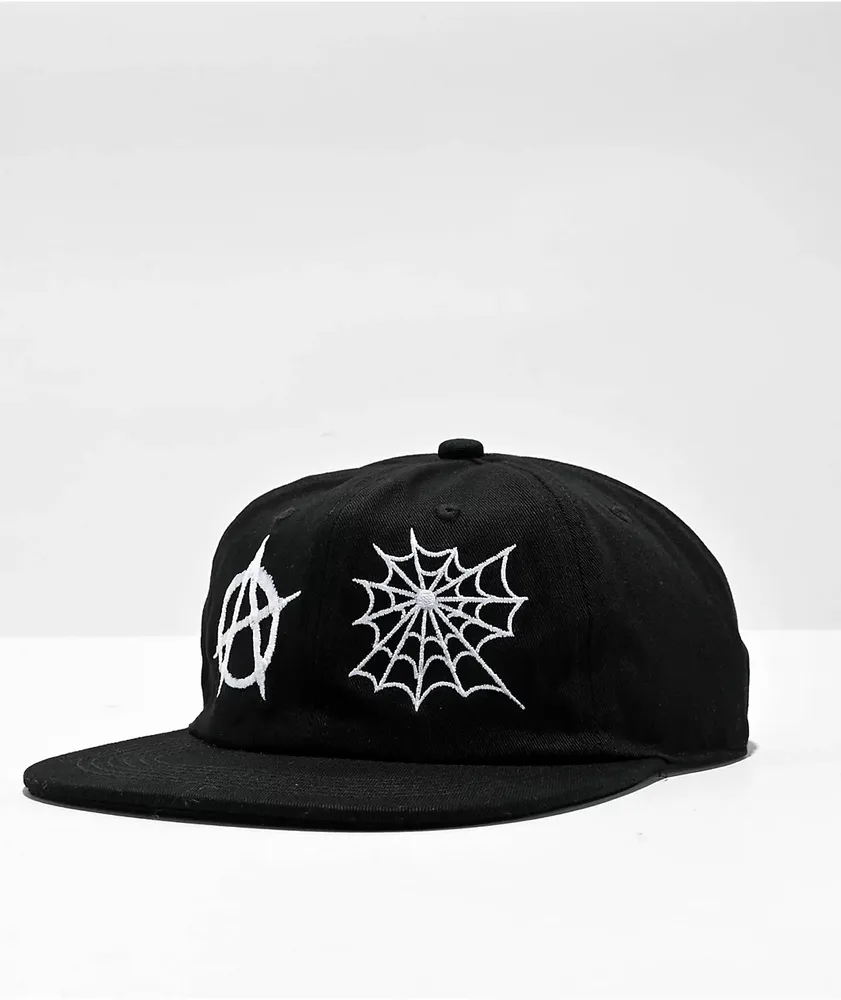 LTF Learn To Forget Web Of Anarchy Black Strapback Hat 