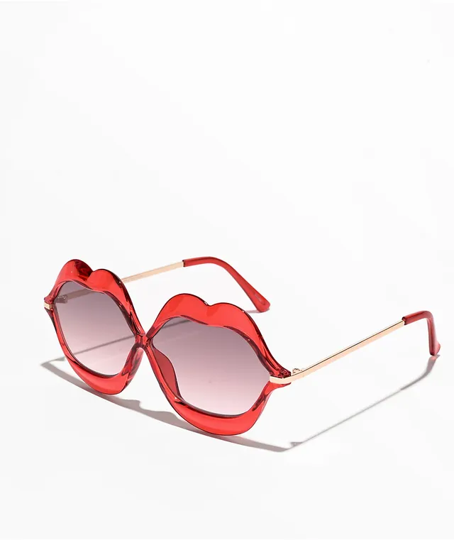 Red lips sunglasses discount