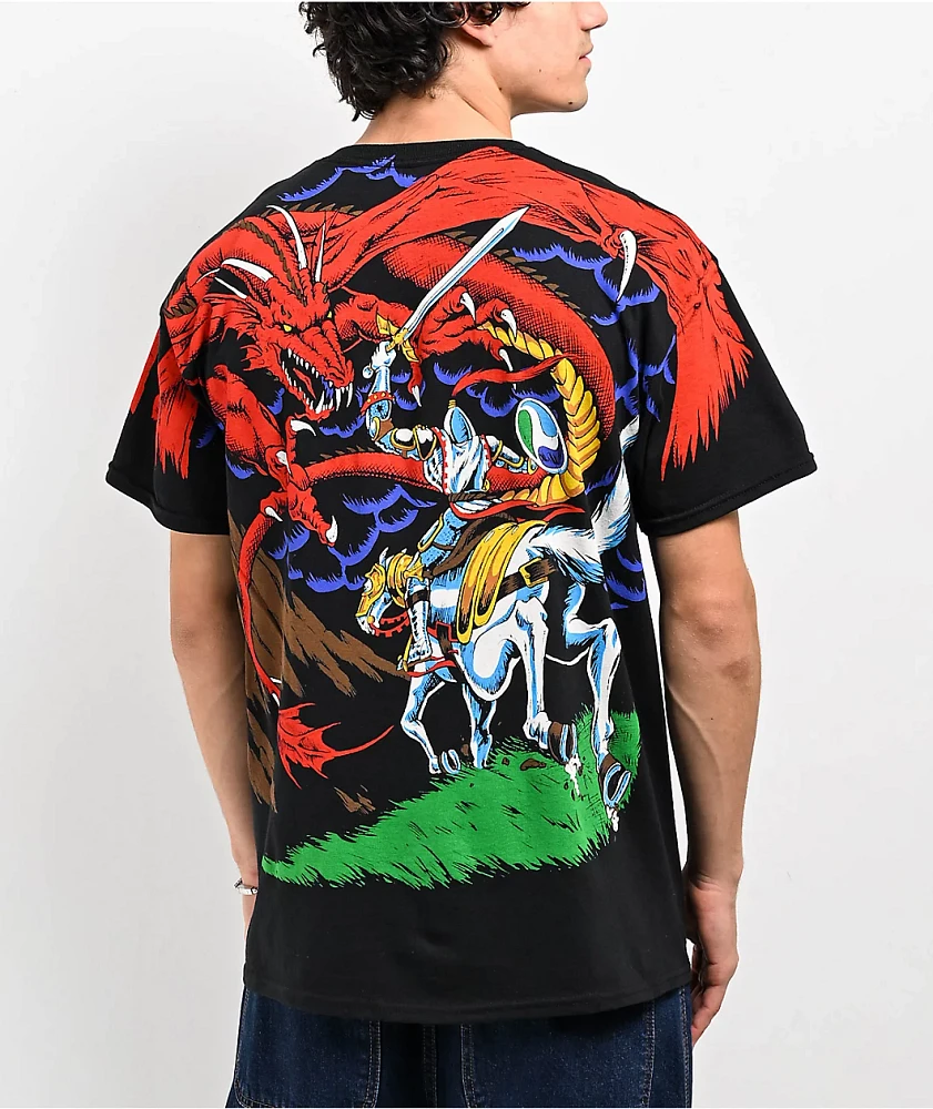 Liquid Blue Dragon Black T-Shirt | MainPlace Mall