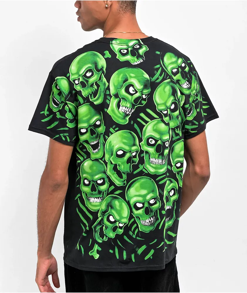 Liquid blue skull pile shirt sales