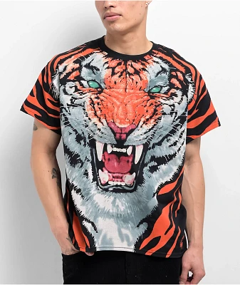 Liquid Blue White Tiger Black T-Shirt at CoolSprings