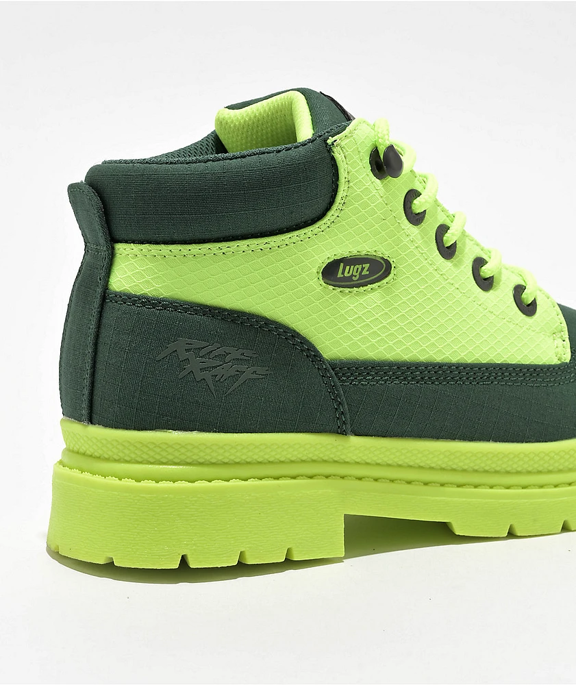 Lugz x Riff Raff Mens Drifter Ripstop Neon Icon Chukka Boots at