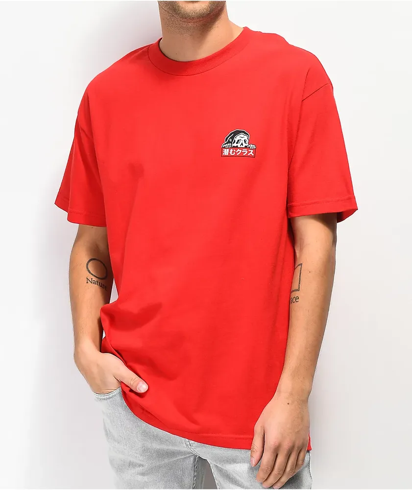Lurking Class By Sketchy Tank x Mr. Tucks Lurker Red T Shirt