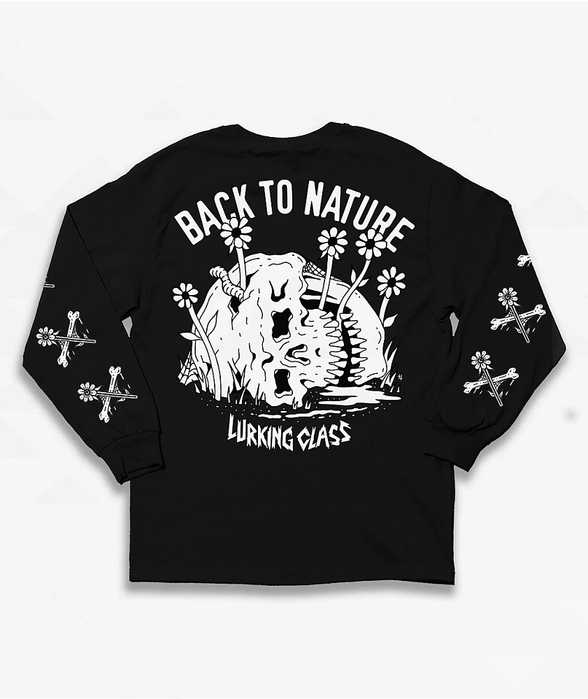 Lurking Class by Sketchy Tank Back To Nature Black Long Sleeve T