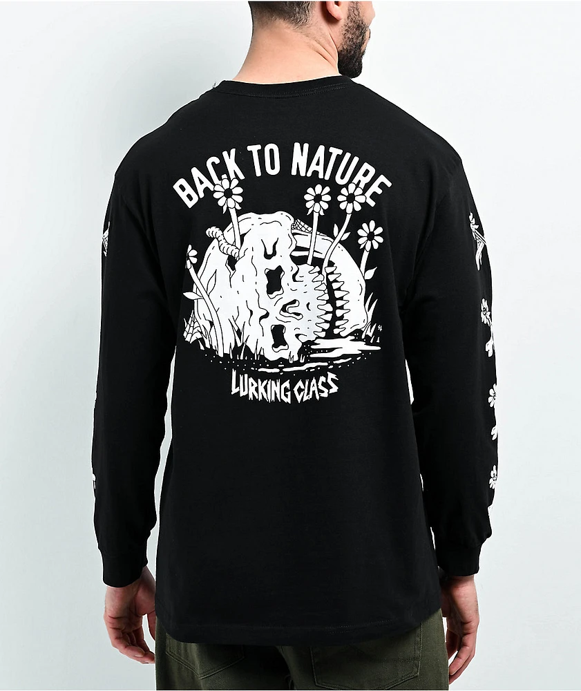 Lurking Class by Sketchy Tank Back To Nature Black Long Sleeve T