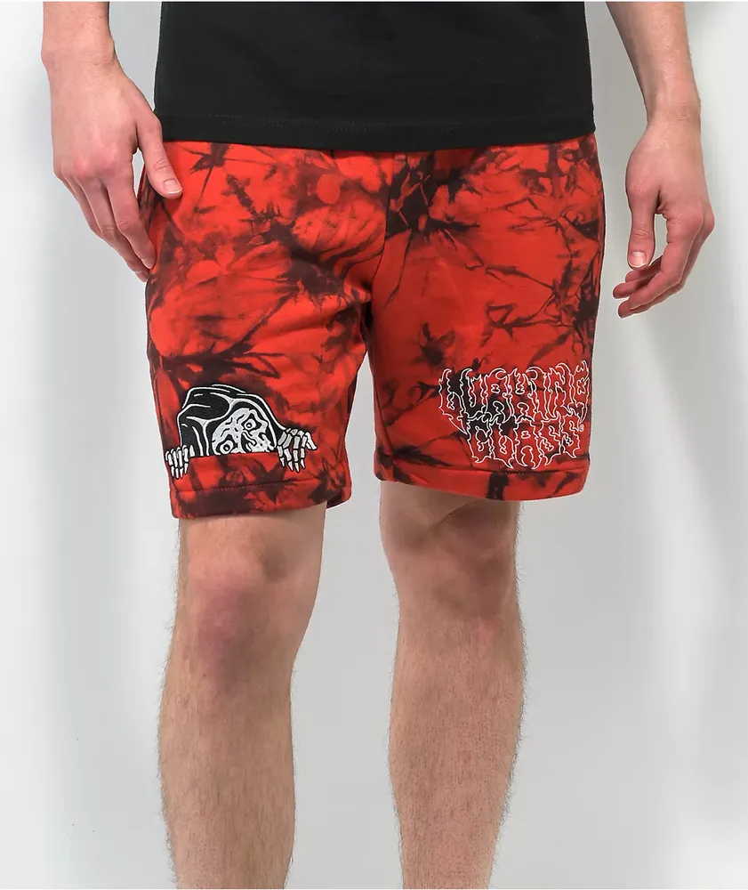 Red hotsell tie shorts
