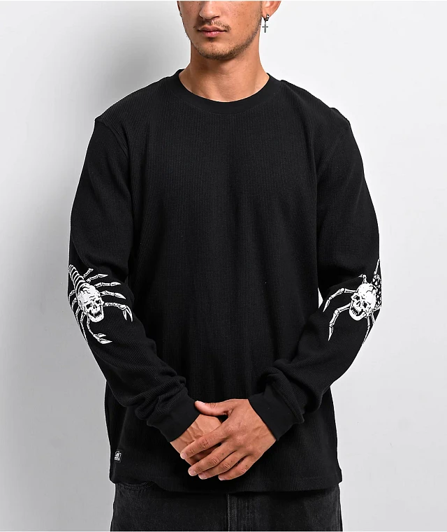 Lurking Class by Sketchy Tank Crawl Black Thermal Long Sleeve T